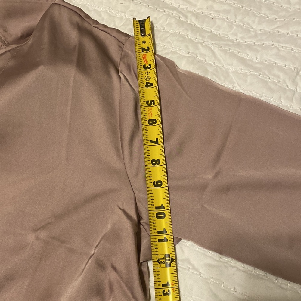 NWT ROSE GOLD SILKY BLOUSE - Picture 8 of 8